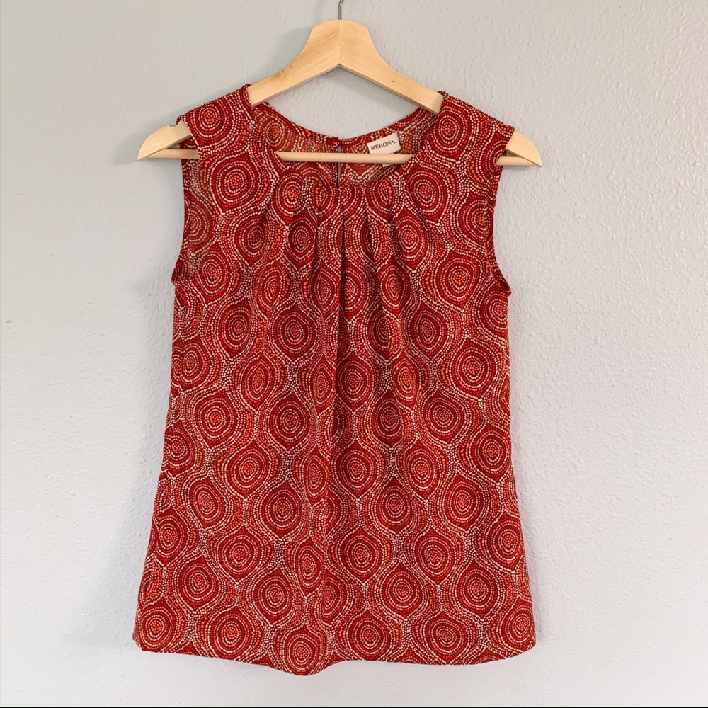 Merona | orange short sleeve blouse